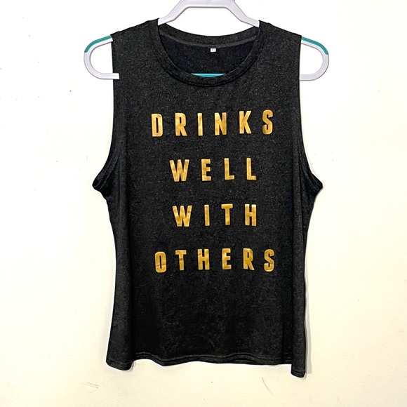 Charcoal gray wife beater style top size XL. NWOT. - Picture 2 of 10